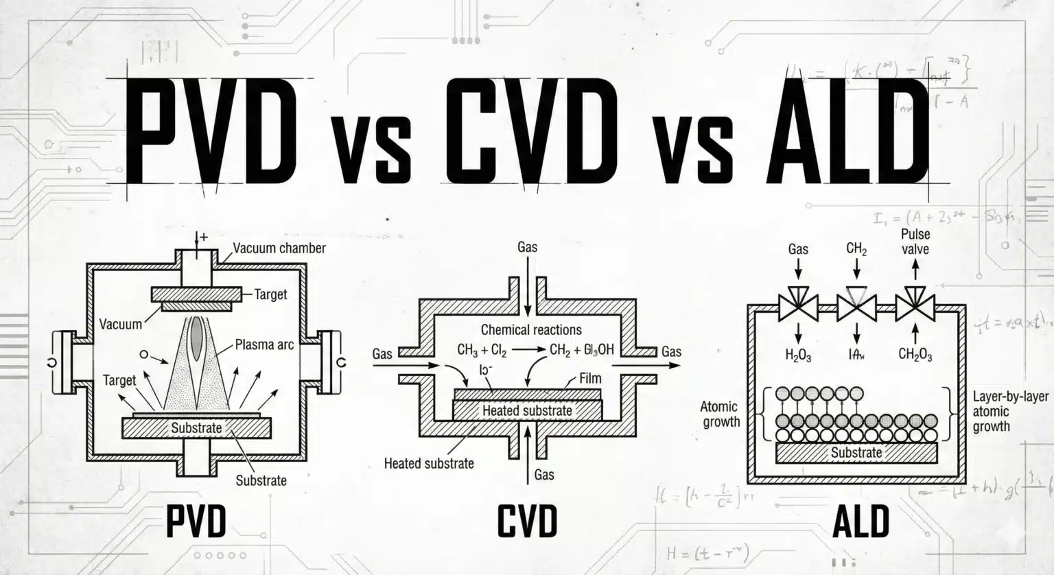 How Semiconductor Deposition (CVD, PVD, ALD) Builds AI Silicon